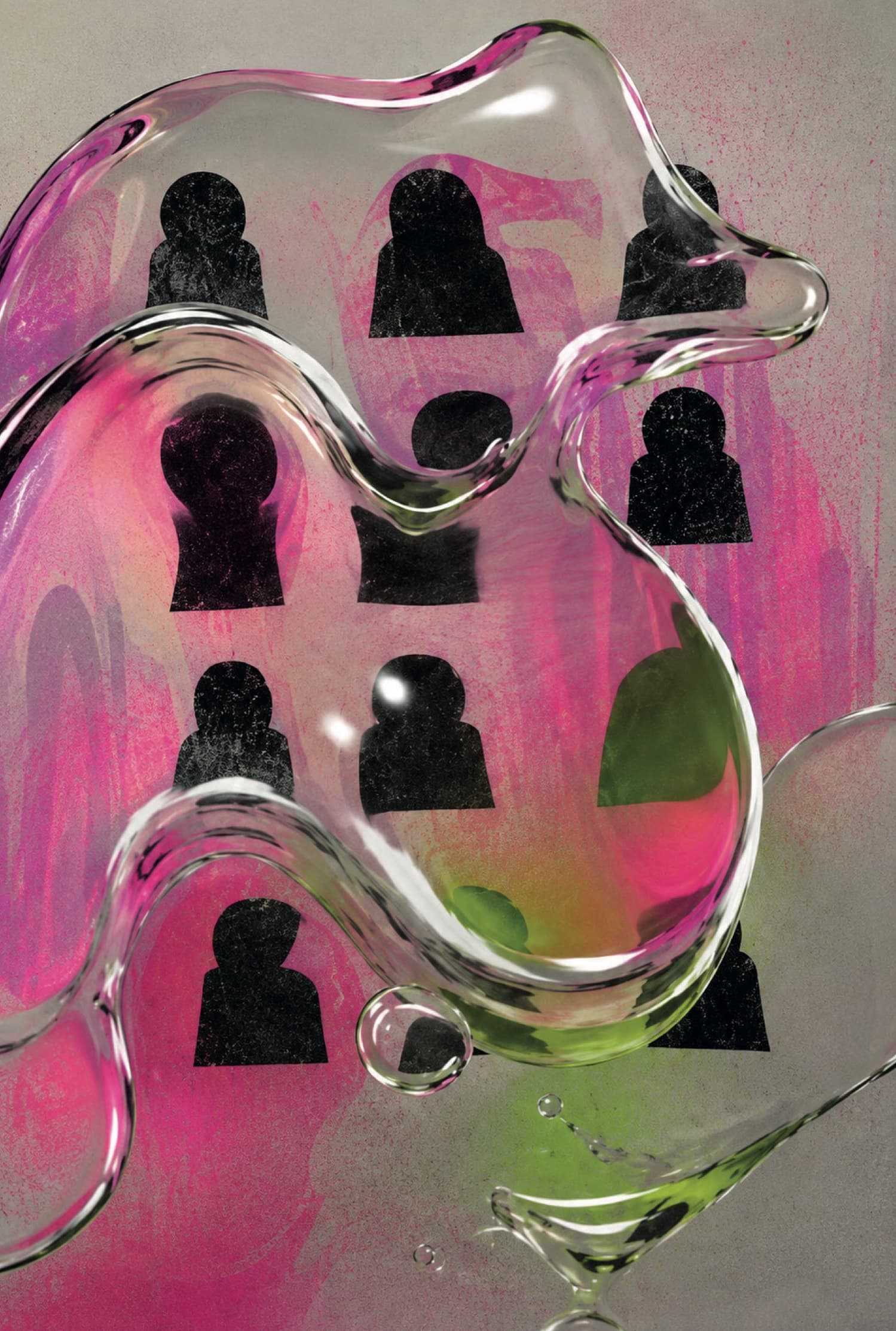 Exploración de Distorsión: variante sobre fondo gris
