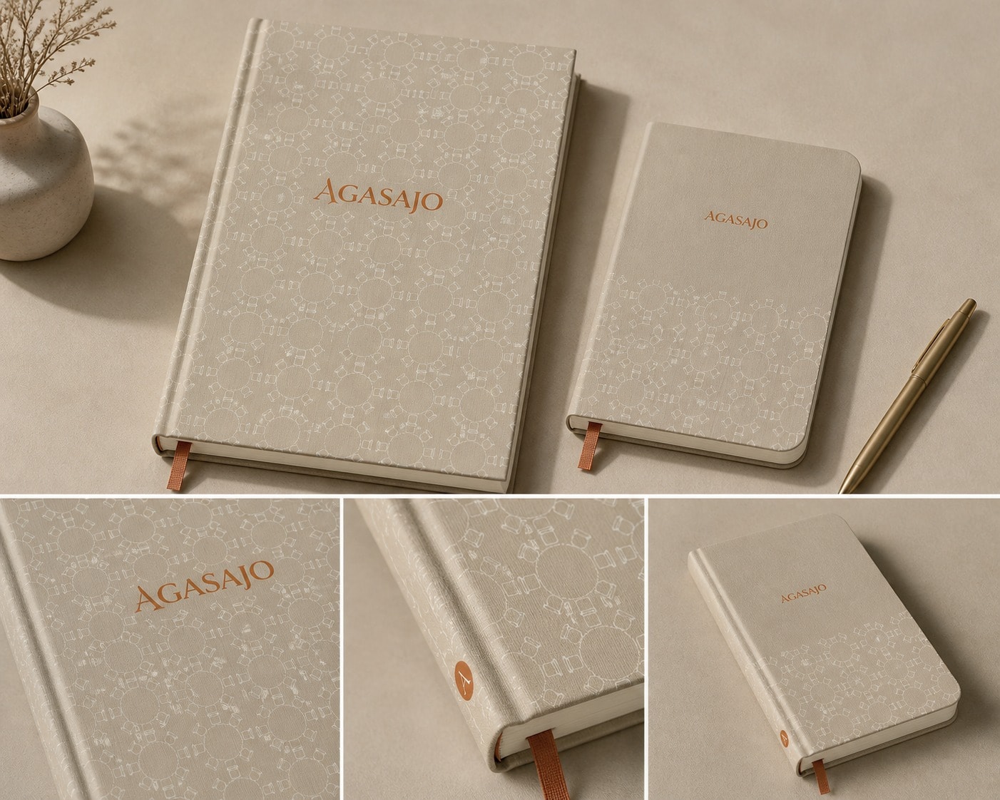Agendas de Agasajo con la trama en relieve