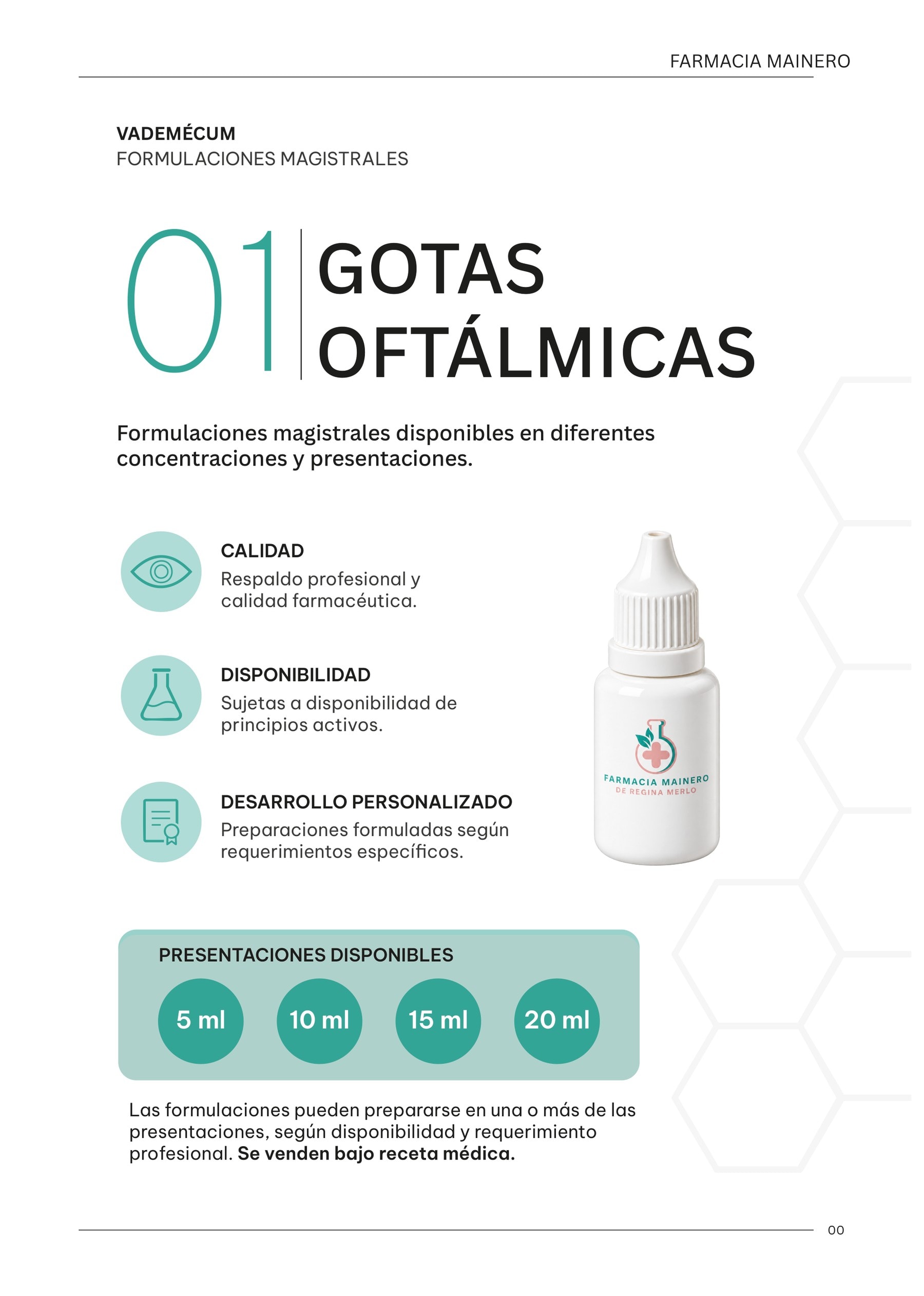 Apertura 01 Gotas oftálmicas: calidad, disponibilidad, desarrollo personalizado y presentaciones de 5 a 20 ml