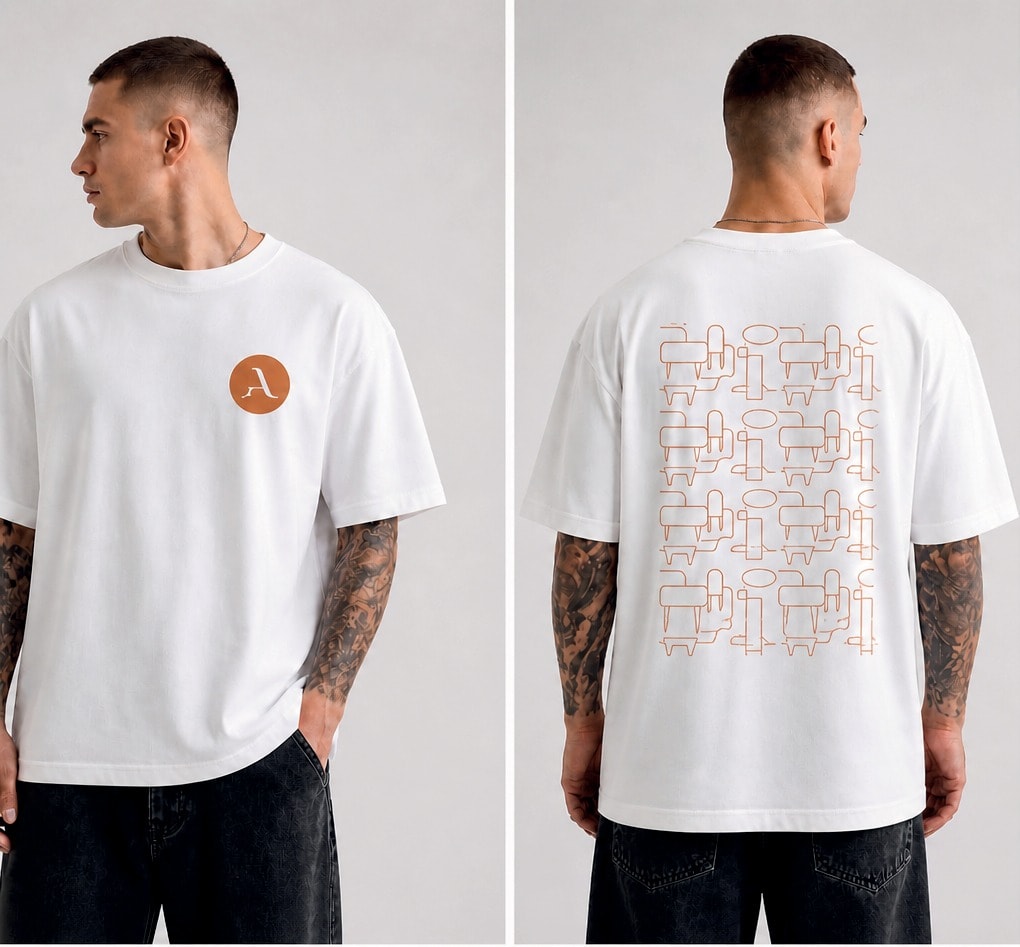 Remeras con el monograma de Agasajo